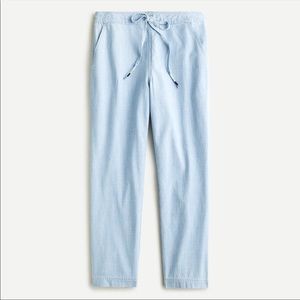 J CREW Tie Waste Seaside Pant Chambray